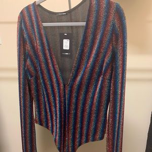 Shimmerin’ body suit.